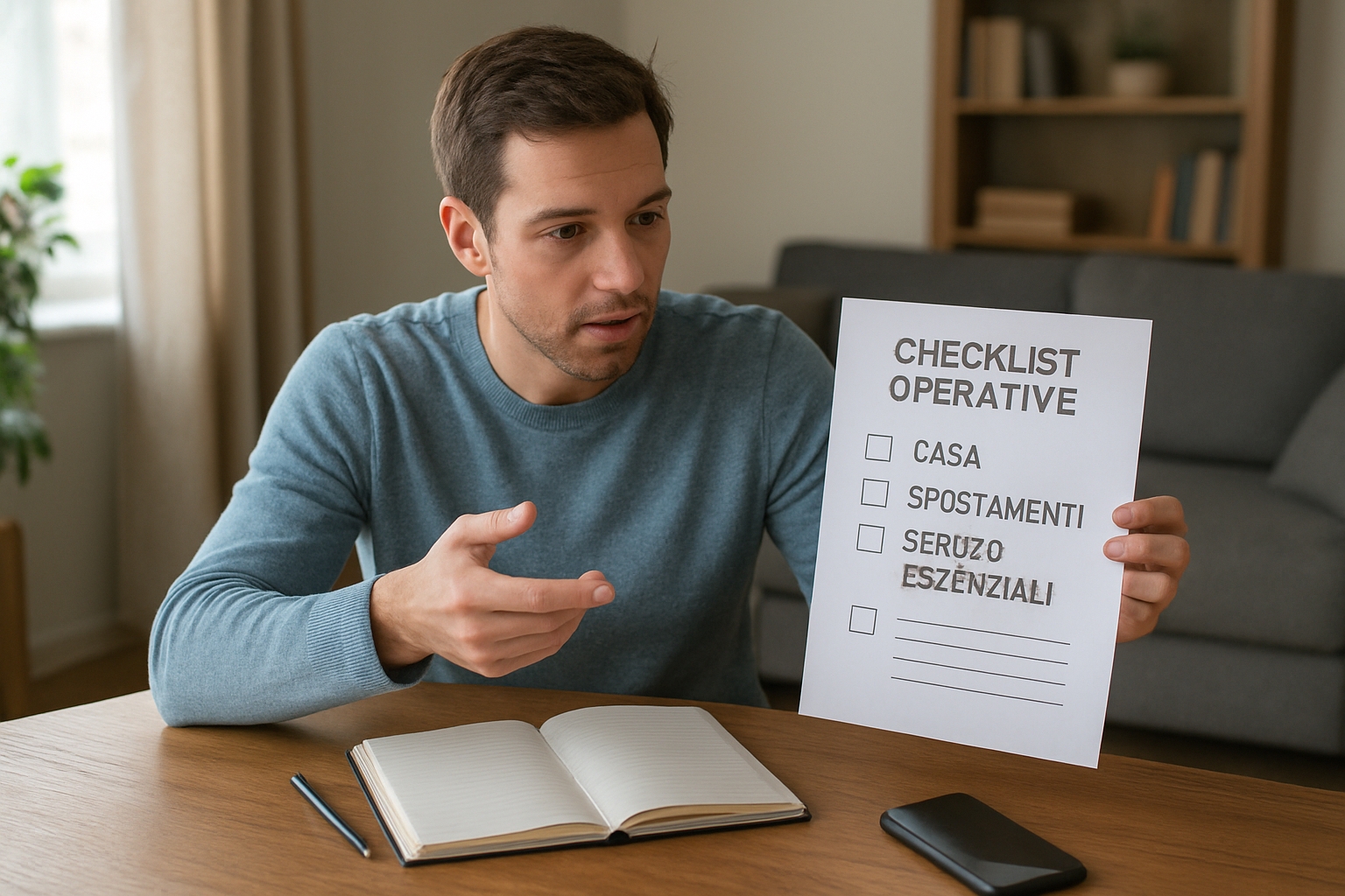Checklist operative per casa, spostamenti e servizi essenziali